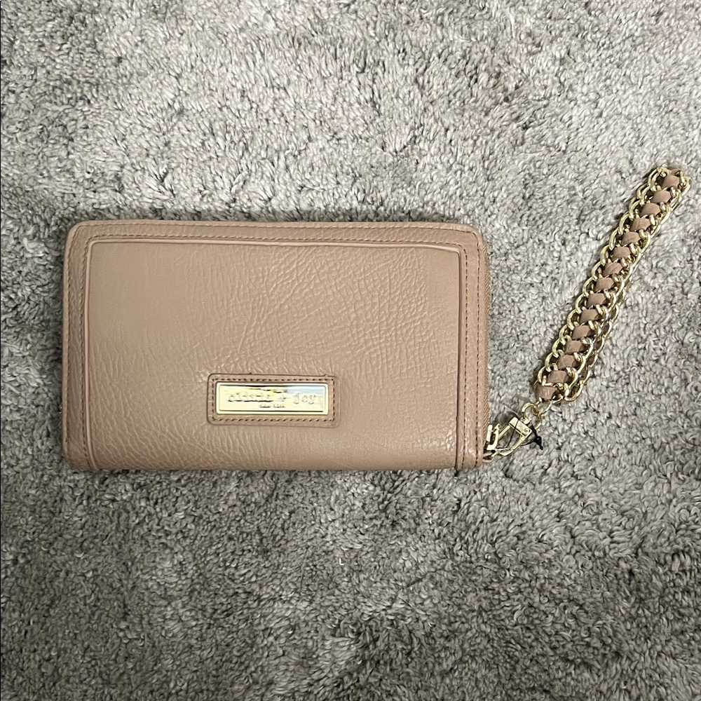 Olivia + Joy Taupe Wallet with Chain Detail